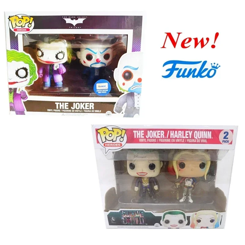 New Funko POP Suicide Squad Joker 2 pack Vinyl Action Figure Collectible Model Toys for Children Birthday Gift