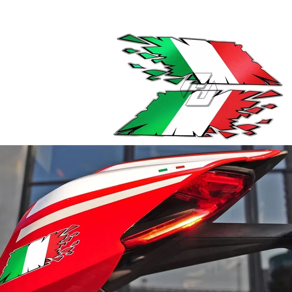 لفيسبا GTS GTV يطير دوكاتي مونستر أبريليا MV انتصار دراجة نارية خزان الشارات العلم الإيطالي "مزق" نمط