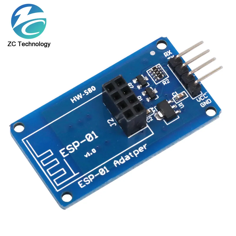 ESP8266 ESP-01 Serial WiFi Wireless Adapter Module 3.3V 5V Esp01 Breakout PCB Adapters Compatible For Arduino