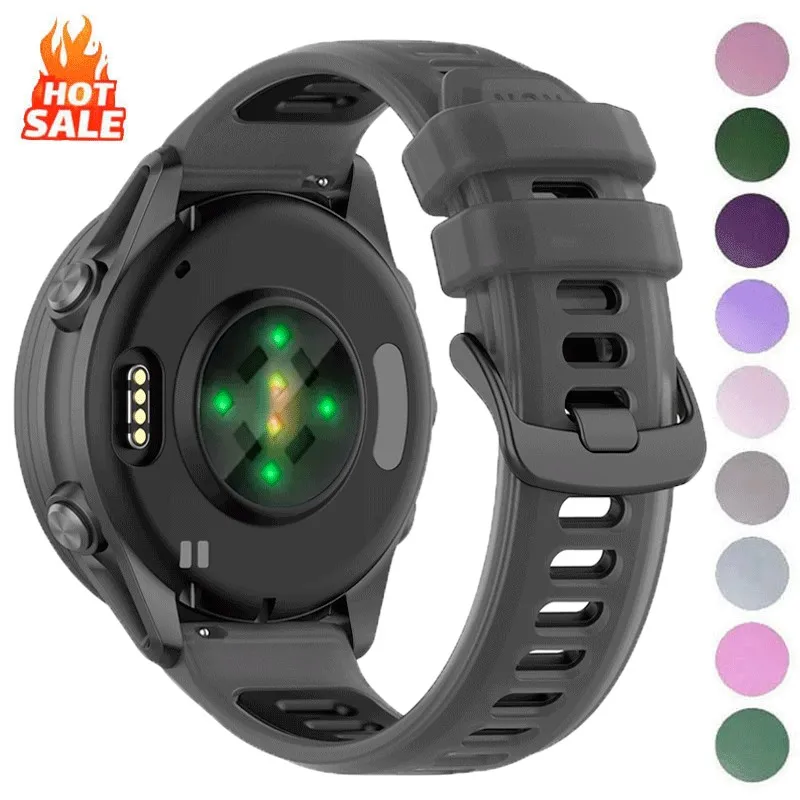 22 mm 20 mm durchscheinendes zweifarbiges Silikonarmband für Garmin Forerunner 570 265 255 165 55/Vivoactive 6 5 4/Venu 3 2 Plus Uhrenarmband