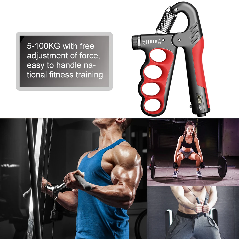 5-100KG Grip Strength Trainer Wrist Expander Adjustable Resistance Fitness Gym Training Hand Gripper Hand Gripper for Men Women