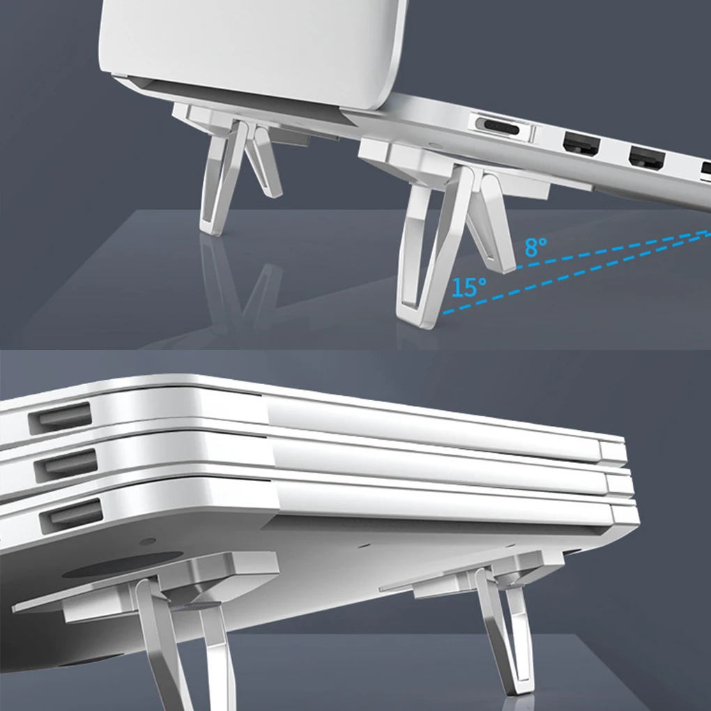 Adjustable Folding Laptop Stand Mini Legs Ultra-thin Portable Support for Macbook Notebook Cooling Holder Feet Invisible Bracket
