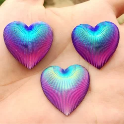 Big Round &heart Shell Shape Resin Rhinestone Flat Back Crystals Rhinestones Stones DIY Decoration 6pcs/lot 30mm