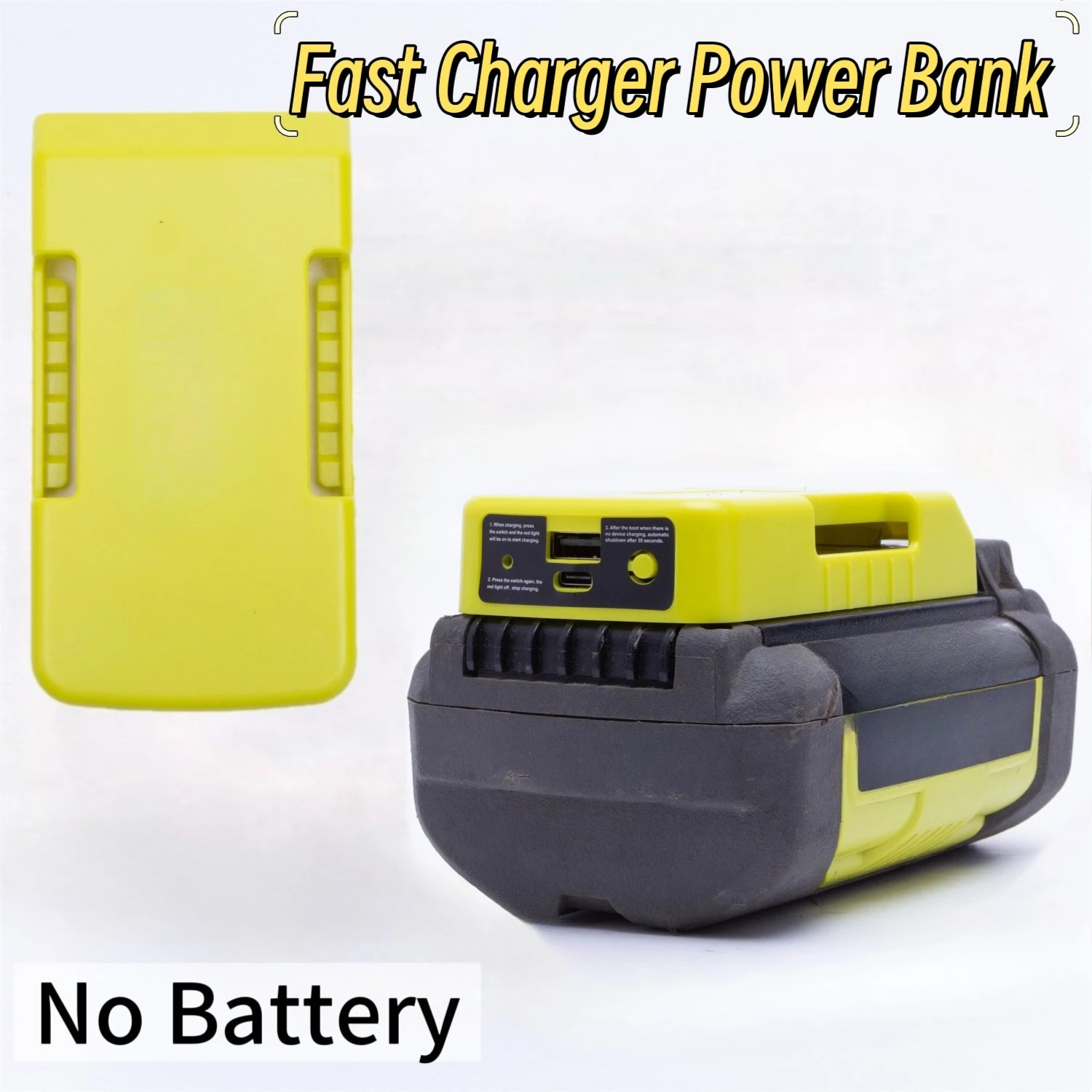 For Phone Computer Fast Charger Power Bank For Roybi 40V Lithium Battery W/PD/QC3.0 USB Type-C Power Accessories (NO Battery )