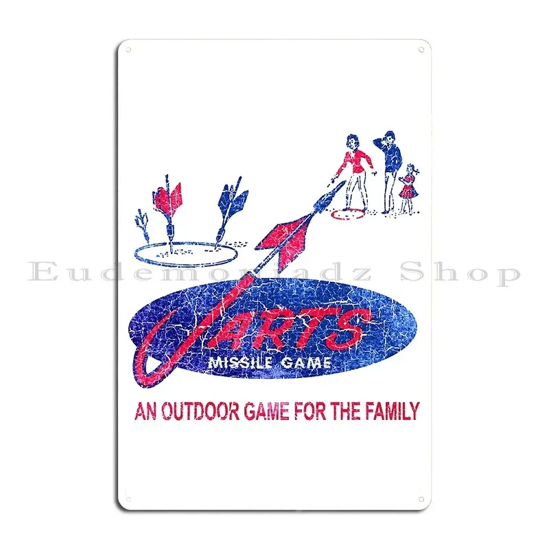 Jarts Missile Game Metal Sign Garage Pub Personalized Designing Home Tin Sign Poster