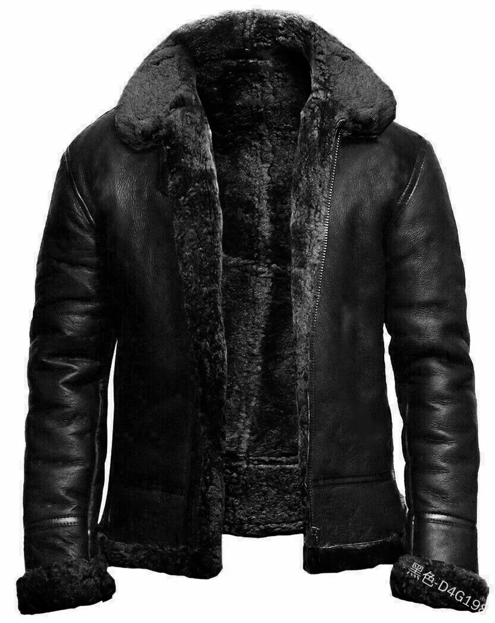 European and American Men's 2024 New Winter Fashion Street Style Fur-in-one Thickened Warm Jacket with Furry Collar.