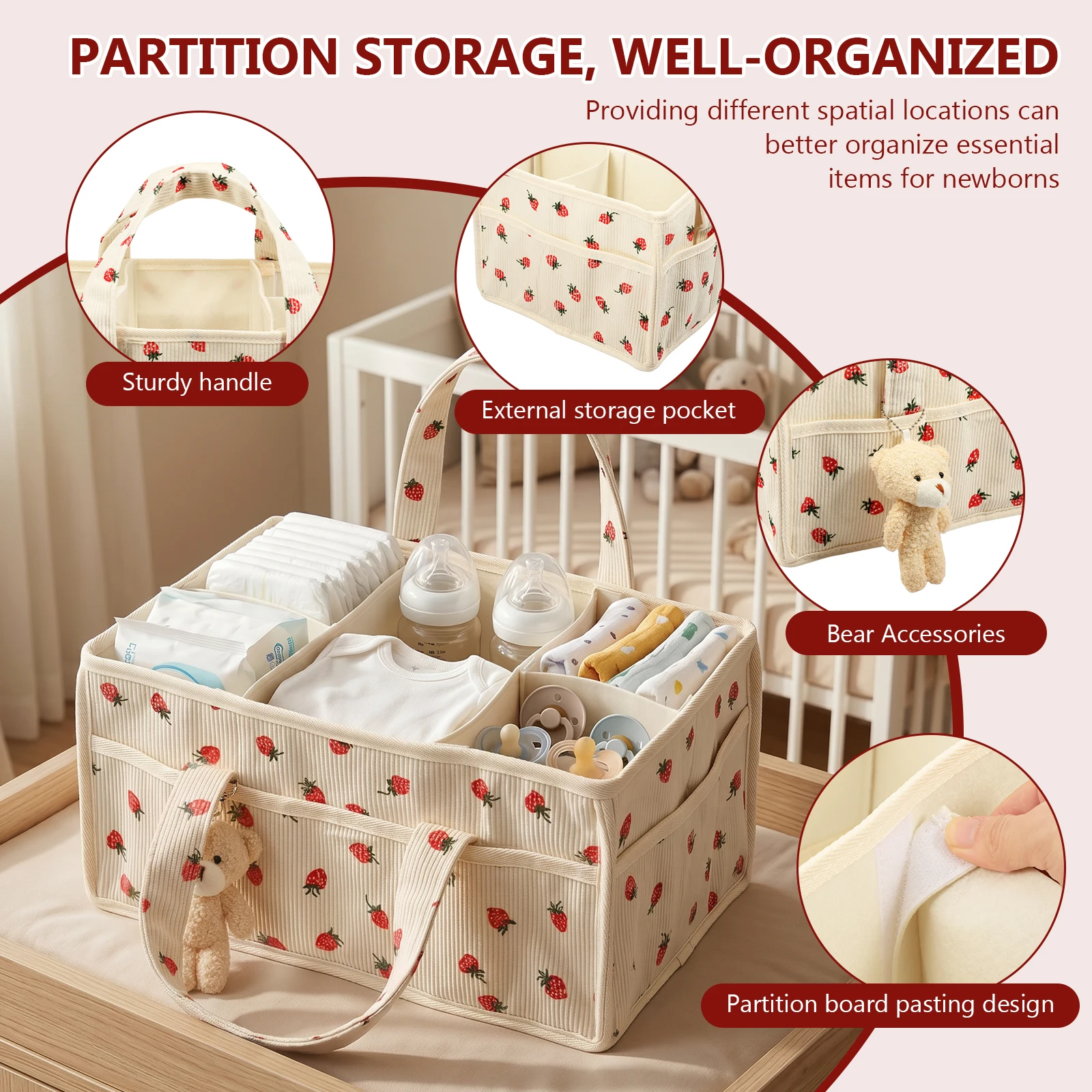 Organizer na pieluchy i chuste – Baby Products Organiser recenzja i cena