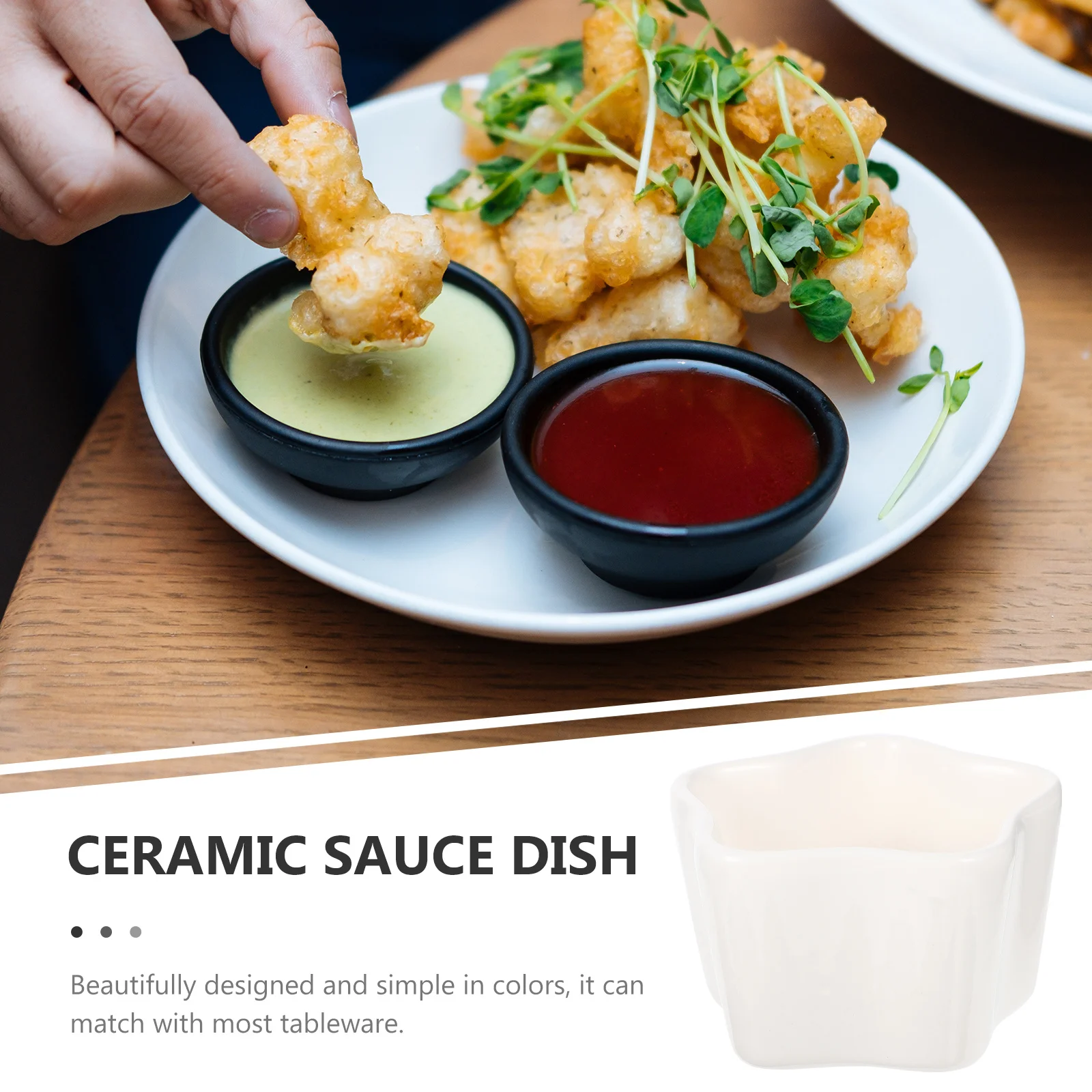 

4Pcs Small Ceramic Dipping Bowls Compact Sauce Containers for Sushi Butter Jam Vinegar Oil Seasoning Dishes Restaurant Home