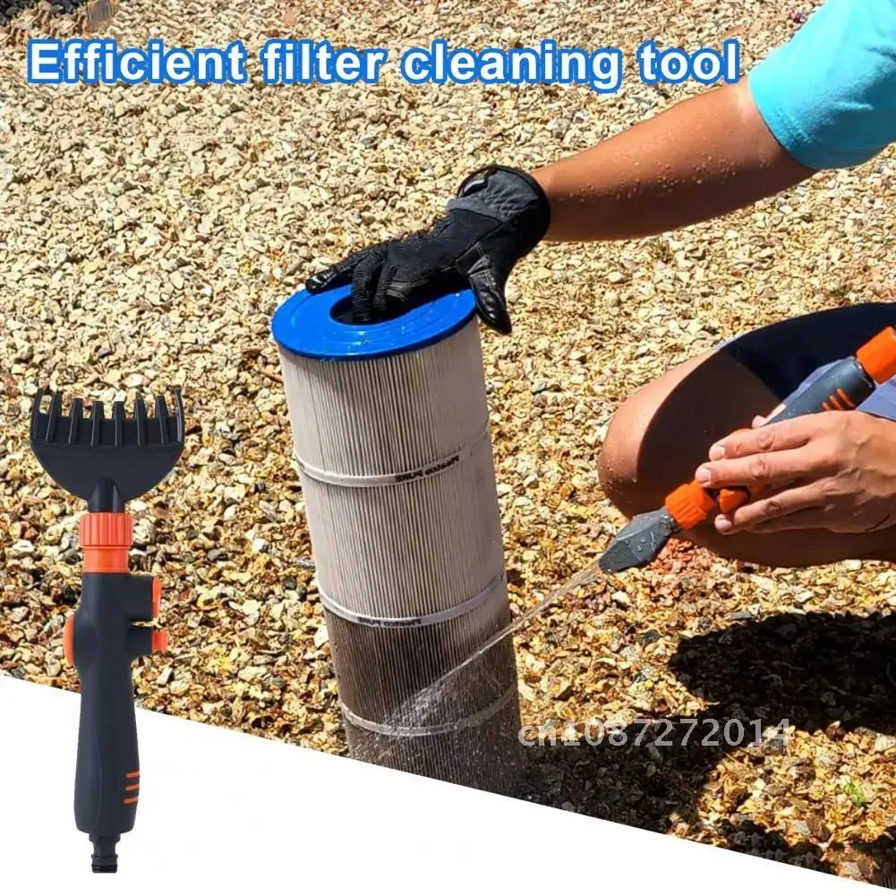 Swimming Pool Cartridge Filter Cleaner with Handle One-key Start Filter Hot Attachment Cleaning Water Tub Tool Hose SPA