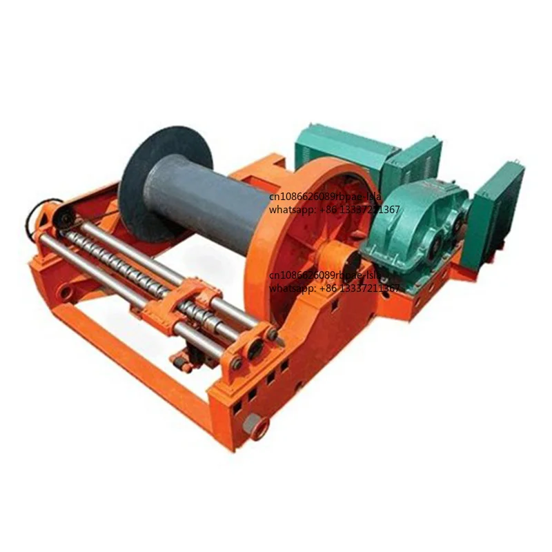 220V 380V 440V Electric Winch for Auto Greenhouse Roll Motor 2-200t Lifting Capacity 710W-1400W Power Wire Rope 50-1000m