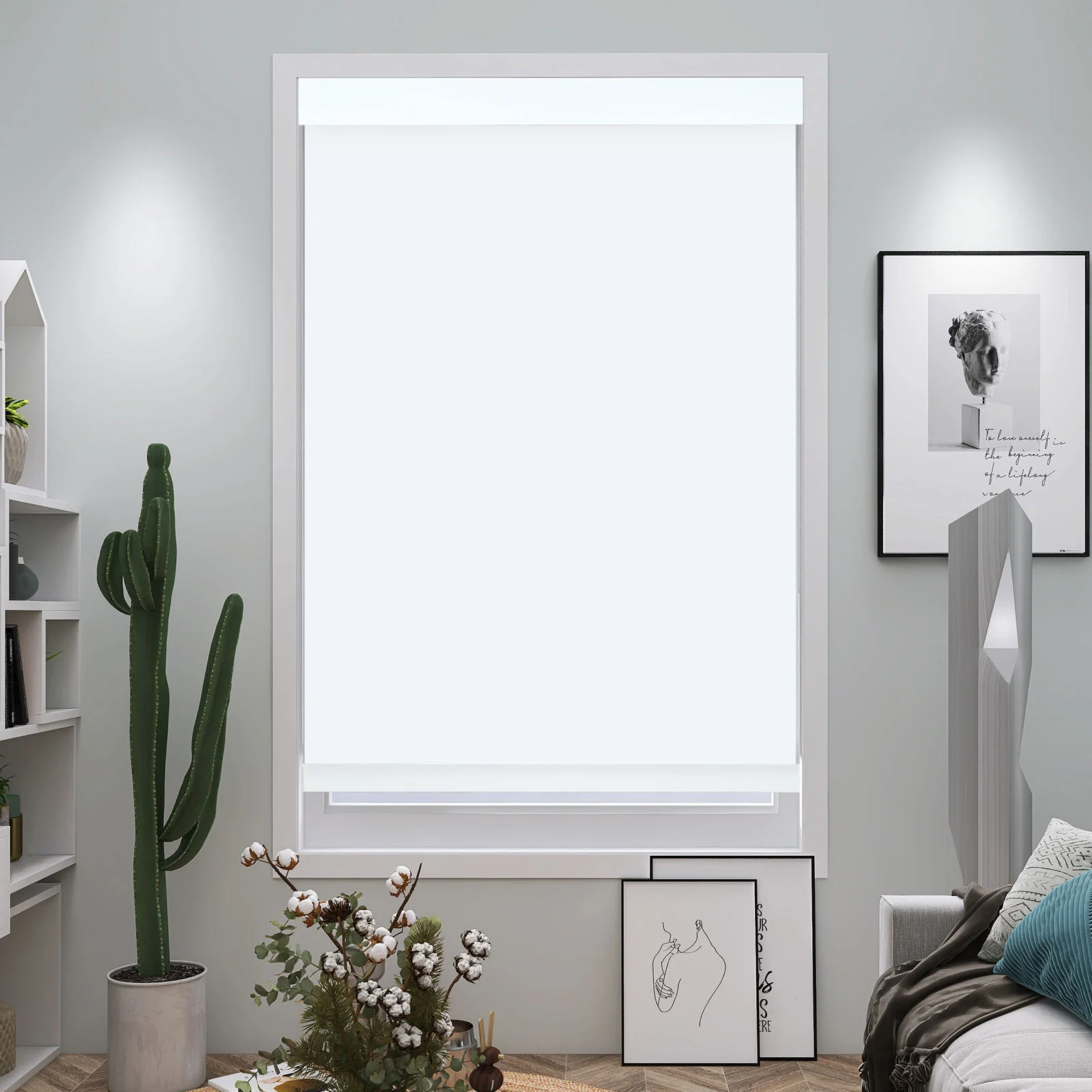 Customized Office Shade Blackout TUYA Wifi Remote Control Smart Shades Automatic Blinds Roller Blinds Motorized