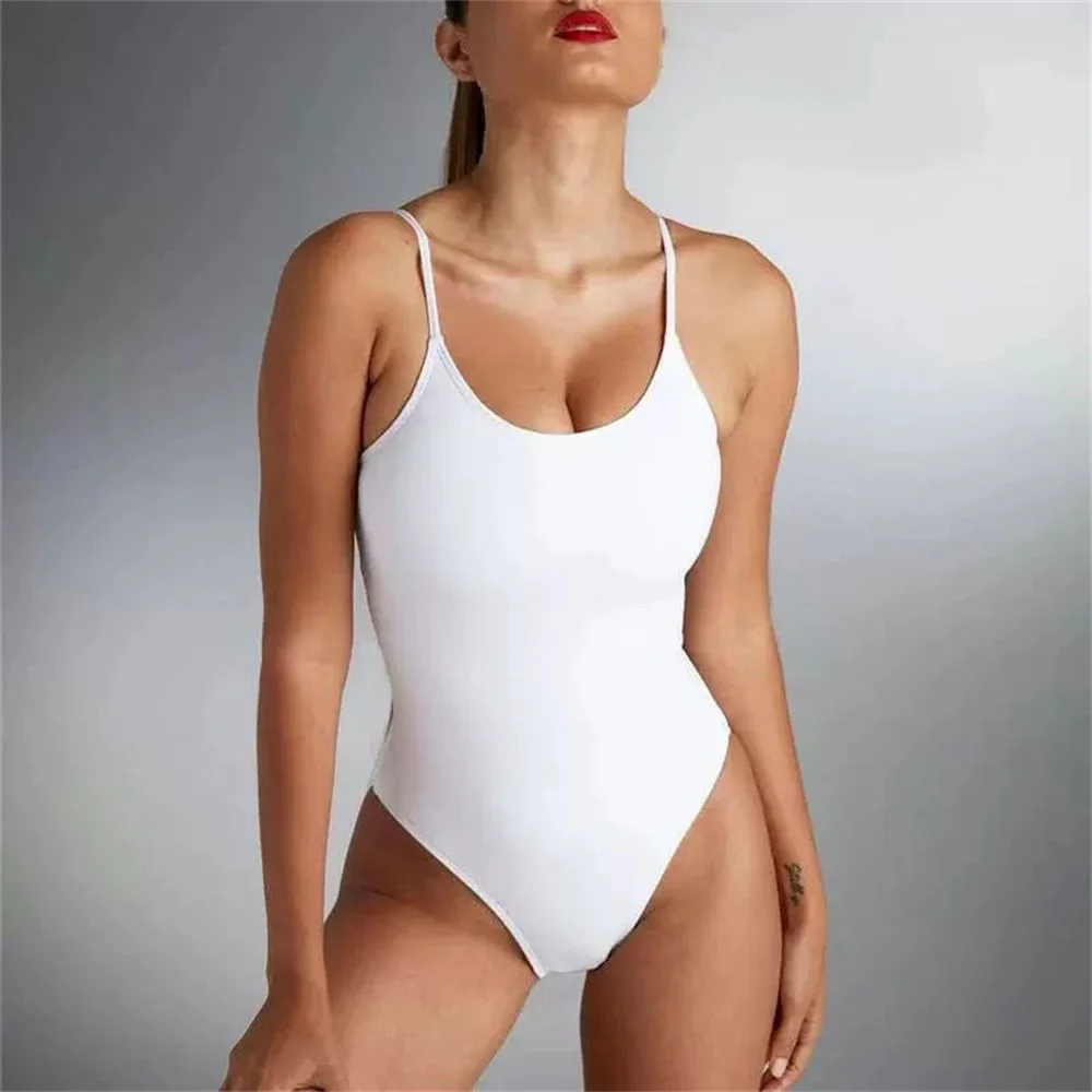 2024 Summer Fashion Casual Women\'s Swimsuit New Tight Tie Up One Piece Swimsuit Sexy Covering Belly and Slimming Bikini