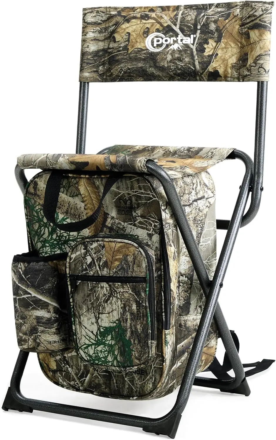 كرسي تبريد على الظهر قابل للطي مع مسند ظهر للتخييم والصيد والمشي لمسافات طويلة والسفر، يدعم 350 رطلًا #1