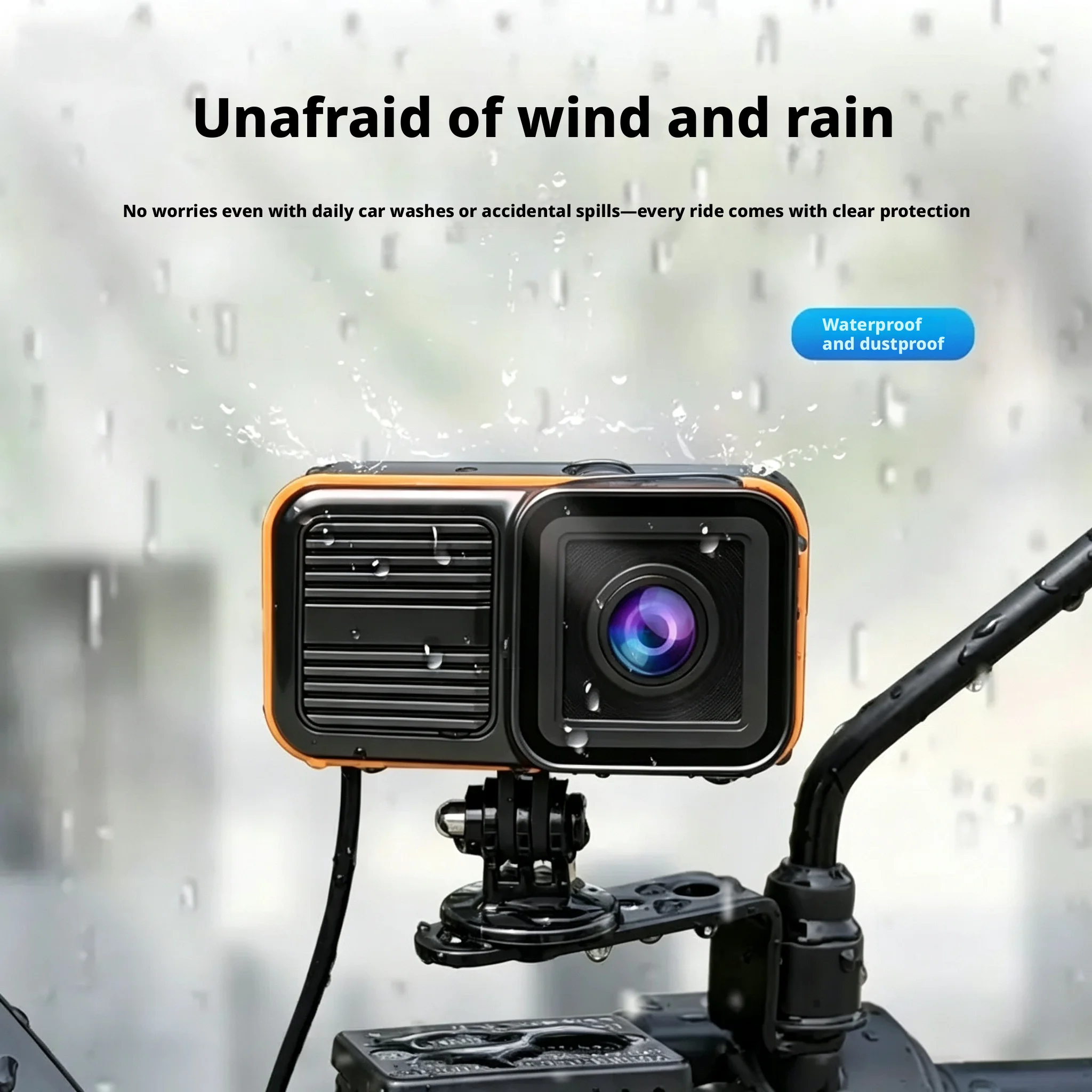 

4K 2160P Ultra HD Motorcycle Dash Cam Built-in WiFi Phone Auto Connect IP66 Waterproof Shockproof Multi-language Video Player Wi
