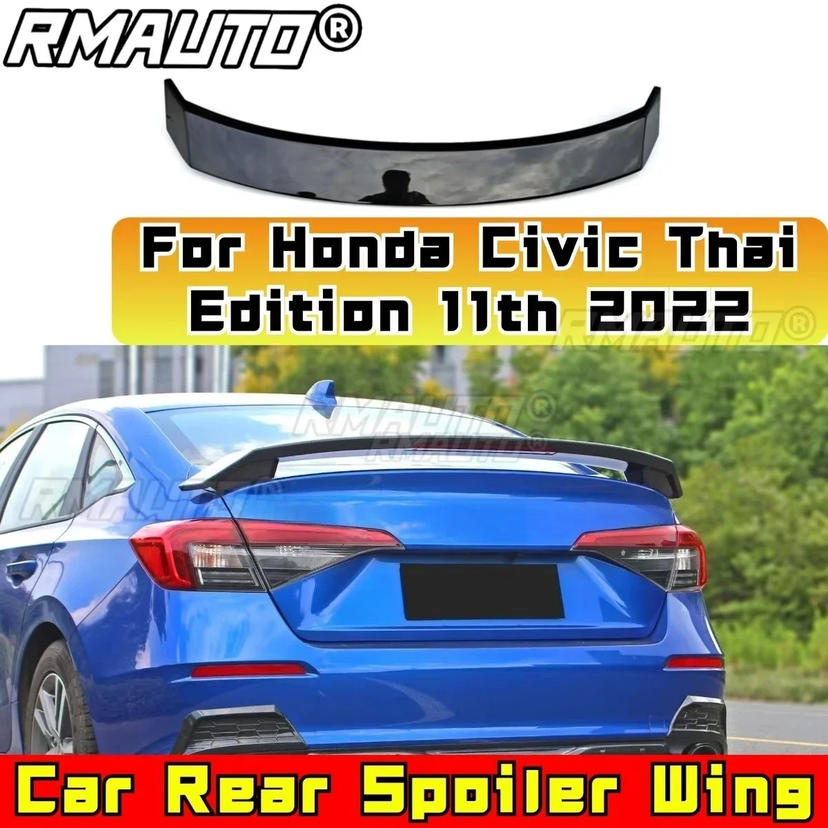 

Передний бампер автомобиля, спойлер, диффузор для губ, разветвитель, модификация, часть для Honda Civic Thai Edition 11 2022, автомобильные аксессуары
