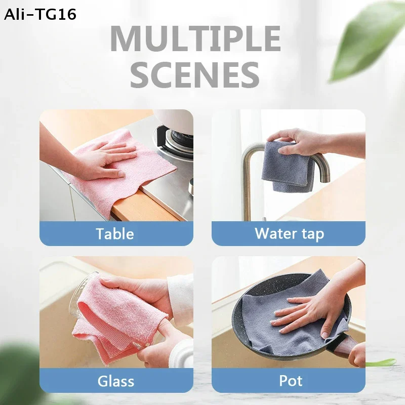 

【TG16】1/2/3 Rolls【20 Sheets/Roll】Cleaning Wipe Household Kitchen Cloth Microfiber Towel Rolls Dish Rags Wash Towel Replacement