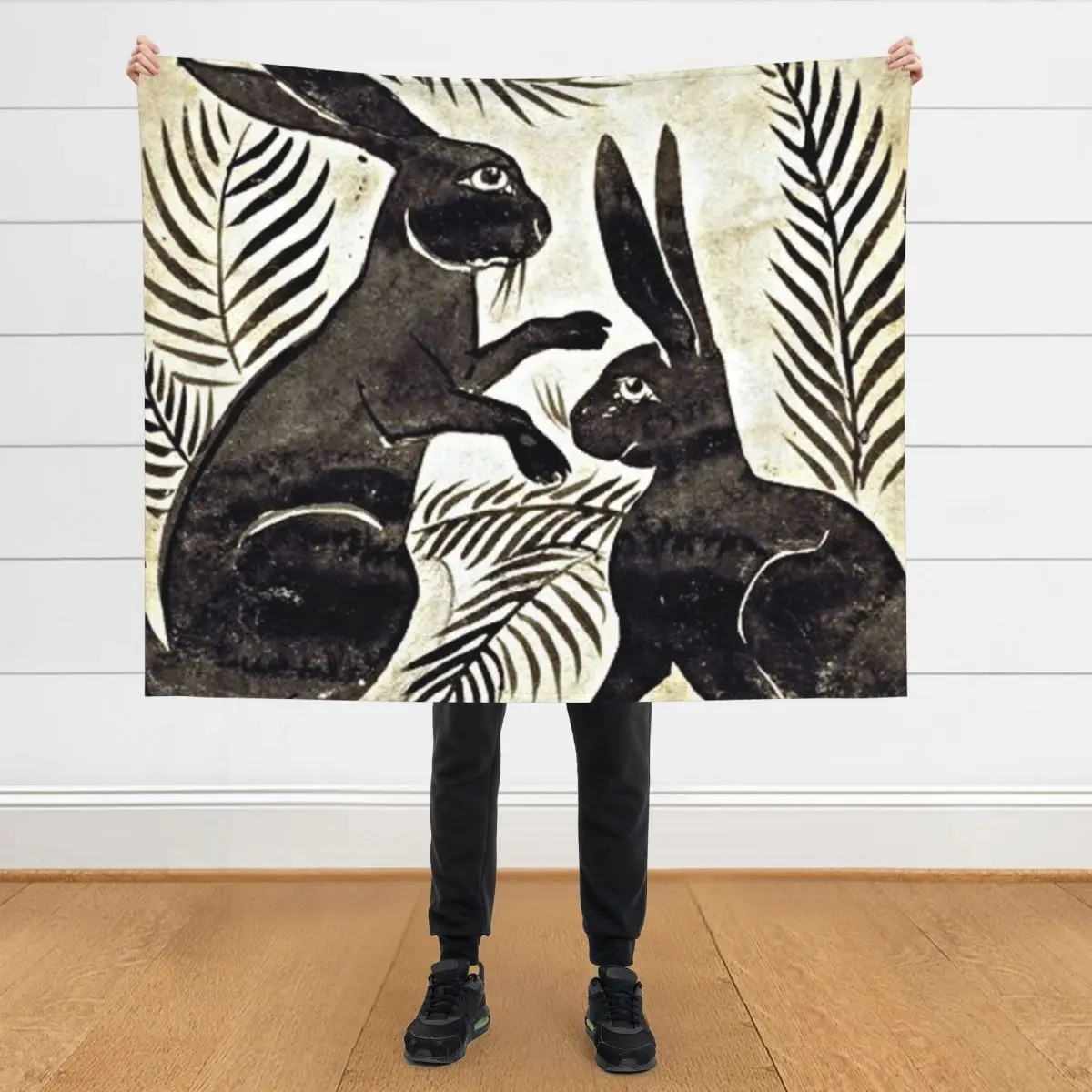 Одеяло William De Morgan Hares, мягкое большое винтажное одеяло в стиле аниме Одеяло William De Morgan Hares, мягкое большое винтажное одеяло в стиле аниме