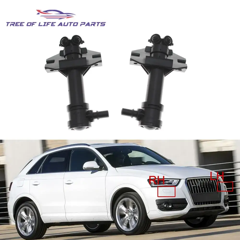 Front Bumper Headlight Washer Spray Nozzle Jet Cover For Audi Q3 8U 2012 2013 2014 8U0955101 8U0955102 8U0955101A 8U0955102A