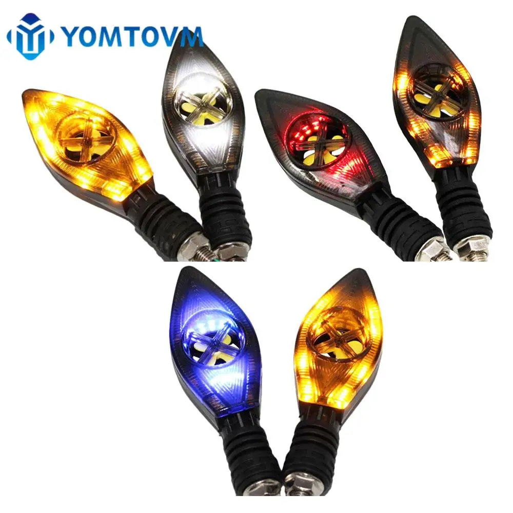 

LED Motorcycle Turn Signal Light Amber Flashing Light Blinker White DRL Daytime Running Indicators Tail Light Motorbike Flasher