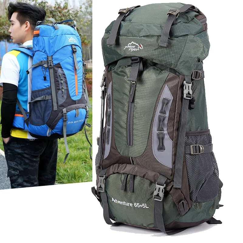 70L Camping Backpack Travel Bag Climbing Men Women Hiking Trekking Bag Outdoor Mountaineering Sports Bags Hydration Luggage Pack