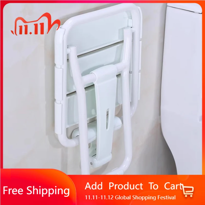 

Elderly Medical Bathroom Chair Folding Wall Mounted Cute Stool Makeup Kitchen Disabled Metal Cabeceros Postmodern Furniture