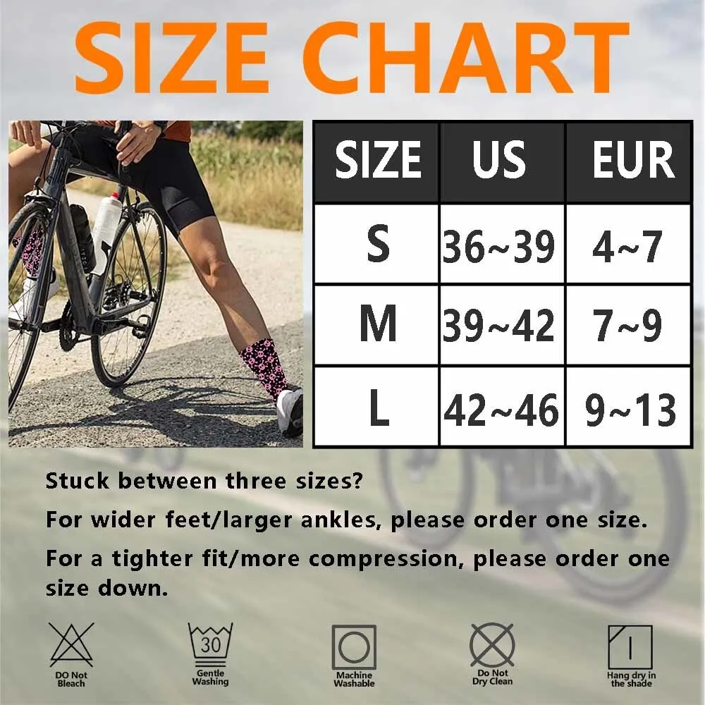 Chaussettes de sport de cyclisme unisexes, motif de poisson coloré créatif, absorbant la transpiration, durable, respirant, accessoire de vélo, cadeau