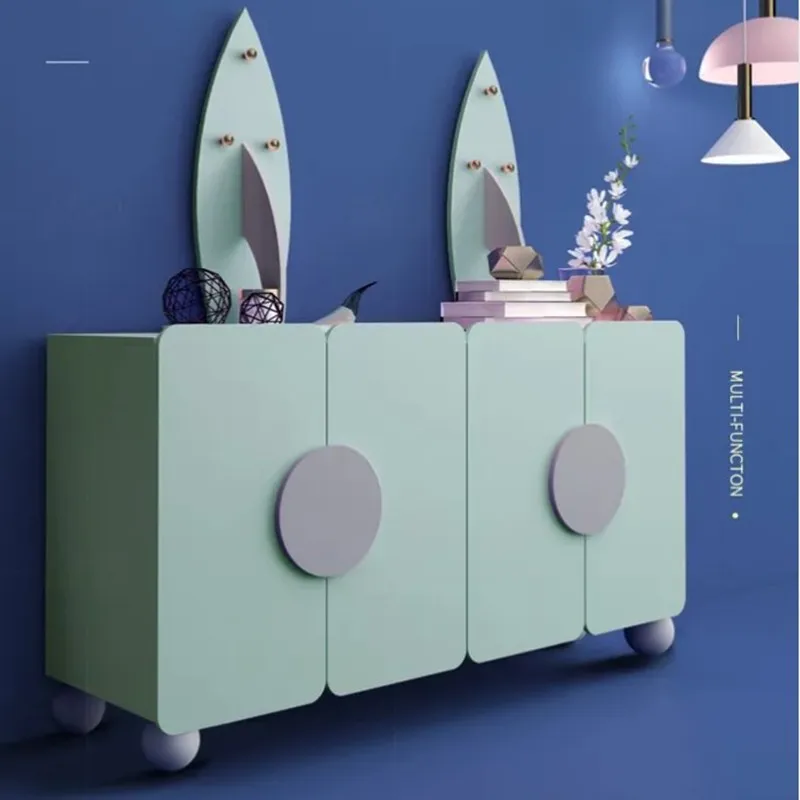 Painting art dining side cabinet tea modern simple entrance entrance multi-functional locker