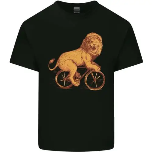 Cycling a Lion Riding a Bicycle Kids T-Shirt Childrens