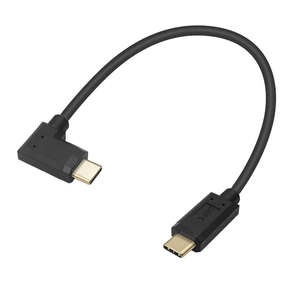5a 10gbps para baixo angular 90 graus usb tipo c macho para fêmea extensão de dados cabo de carregamento 1ft 2ft 3ft 6ft