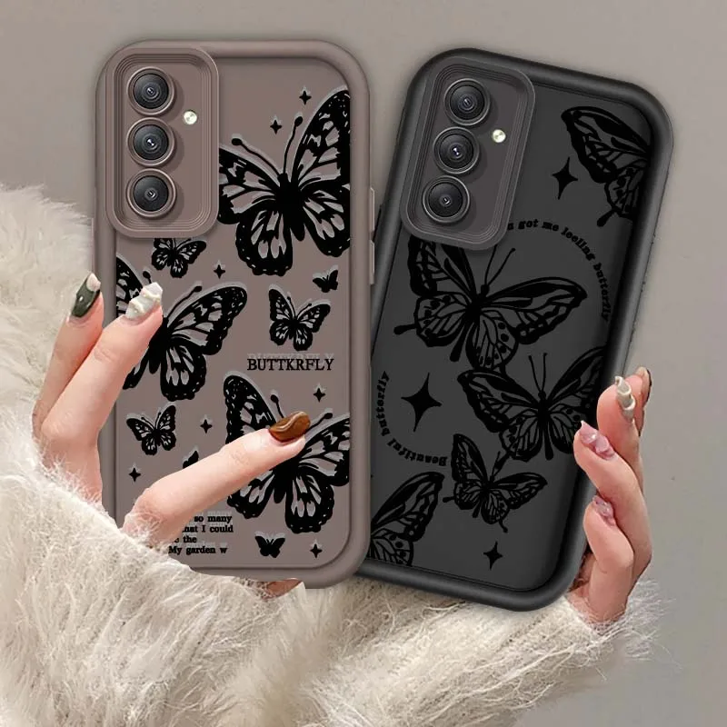 

Butterfly Art Beautiful Phone Case For Samsung A73 A72 A56 A55 A54 A53 A35 A32 A25 A24 A23 A21s A14 A05 5G Eye Ladder