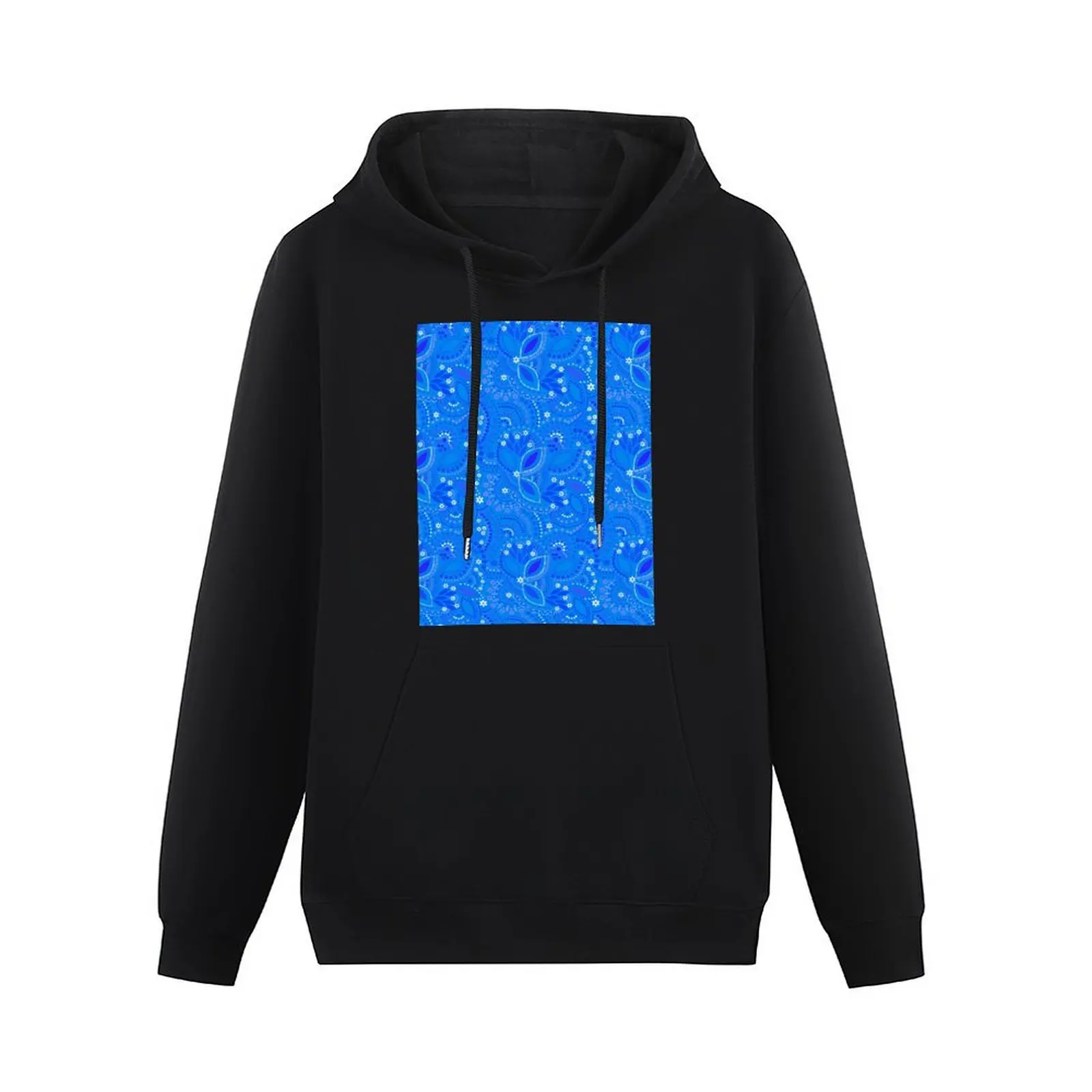 Blue neon pattern Pullover Hoodie mens clothes mens clothing men's hoodie sweatshirt