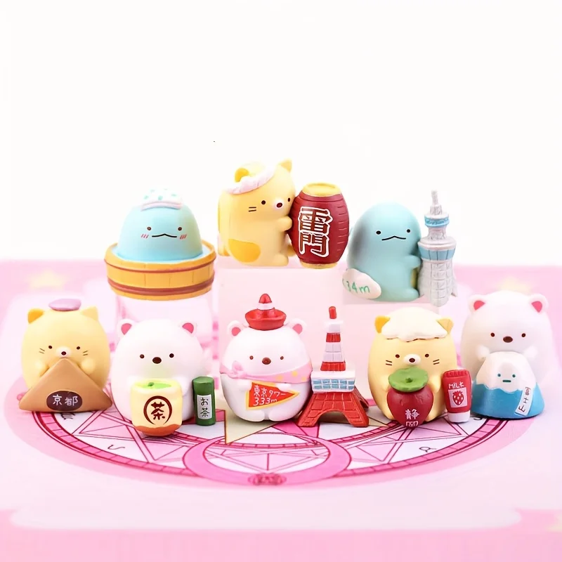 8-Pack Adorable Q-Version Anime Game Figurines Collectibles Souvenirs Statues for Fans Christmas Gift Ideas