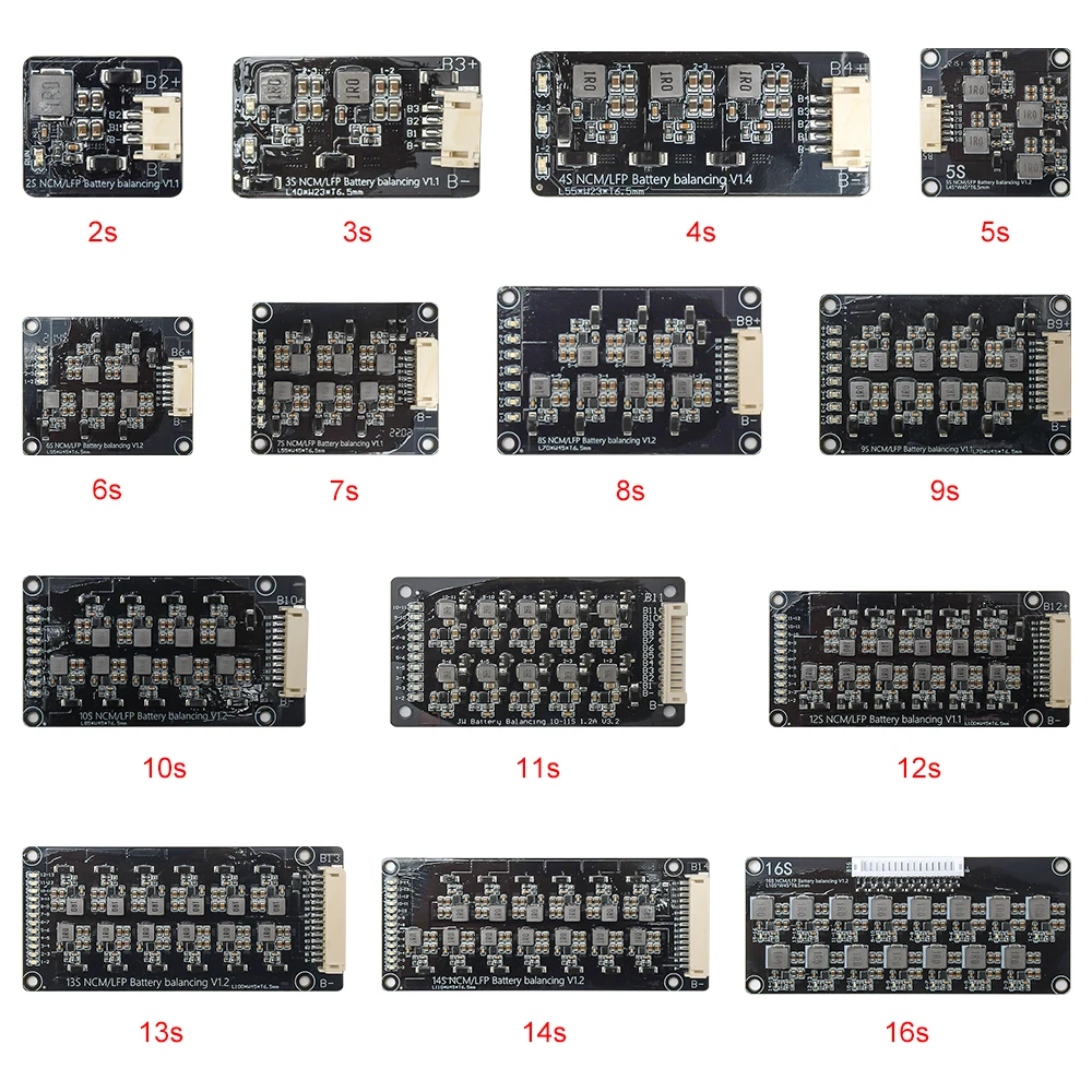 1.2A 2S-16S High Current Equalizer Module Li-Ion Lifepo4 Lithium Battery Active Balancer Energy Transfer Bms