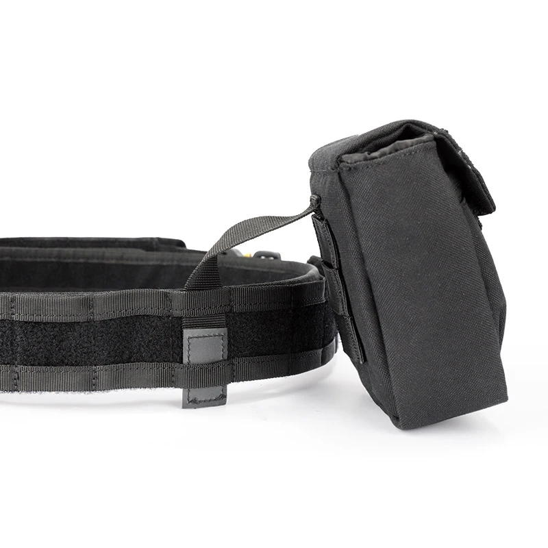 Adjustable Tactical Belt with Detachable Pouch Quick Release Buckle for Outdoor Activities