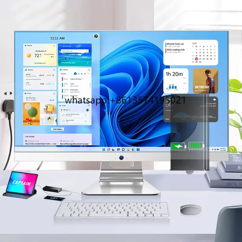 

TDesktop Computer 27 Inch UPS All-in-One PC Core I7 9700 DDR4 16GB RAM 256GB SSD Educational UPS All In One Computers