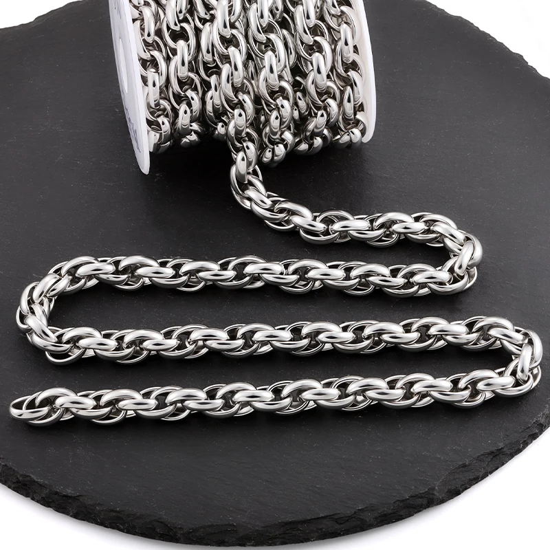 1Meter Stainless Steel Multiple Styles Chain for Needlework Jewelry Making Materials Necklaces Bracelets DIY Accessorie Supplies