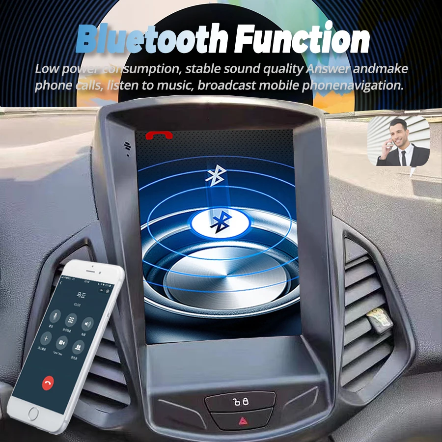 

Автомобильный GPS Android Auto Carplay 10,4-дюймовый автомобильный радиоприемник HU Navi для Ford Ecosport YiBi 2018 4G мультимедийный видеоплеер с вертикальным экраном