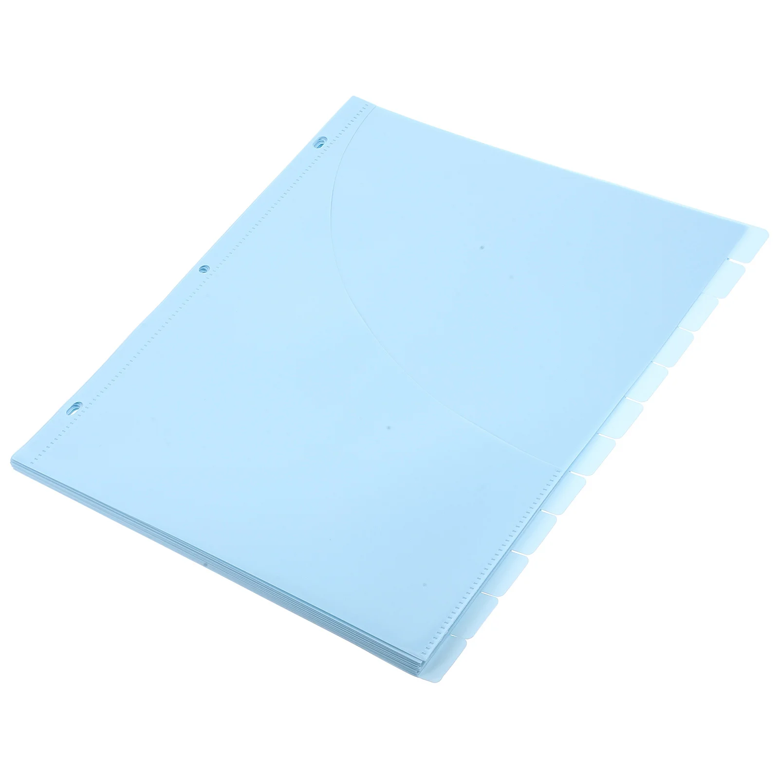 

12pcs A4 File Folder Pockets Binder With Pockets Plastic Index Dividers For School Office Organization Clear Pocketed Page