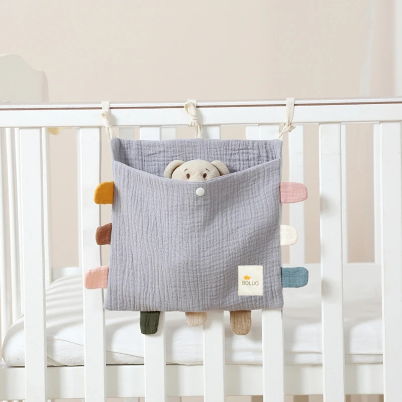 Baby Bed Side Organiser Cotton Bed Storage Bagessentials Storage Bag Baby Hanging Bag For Baby Nappy Toy Clothes