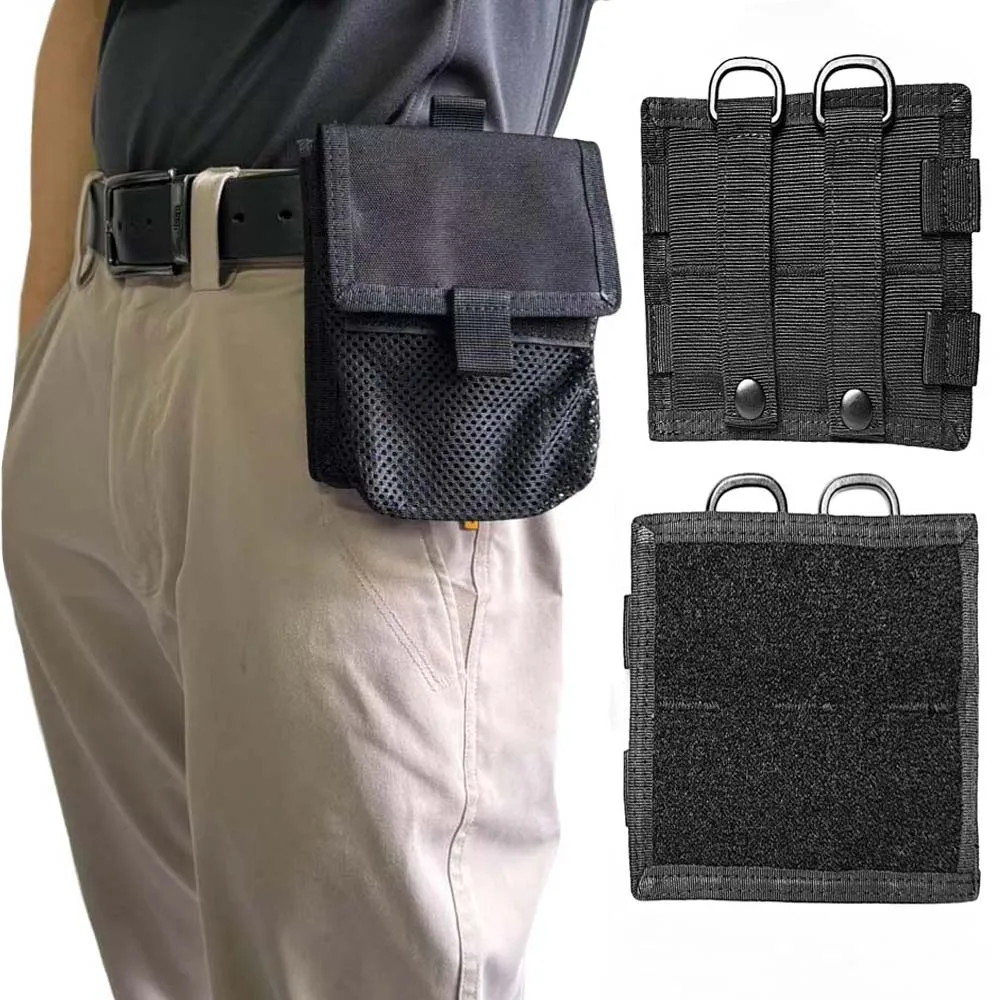 

Magic Hook Back Panel Adhesive Mesh Packet Storage Bag Molle Tactical Expansion Hanging Plate Tool Sundries Bag Outdoor Hunting