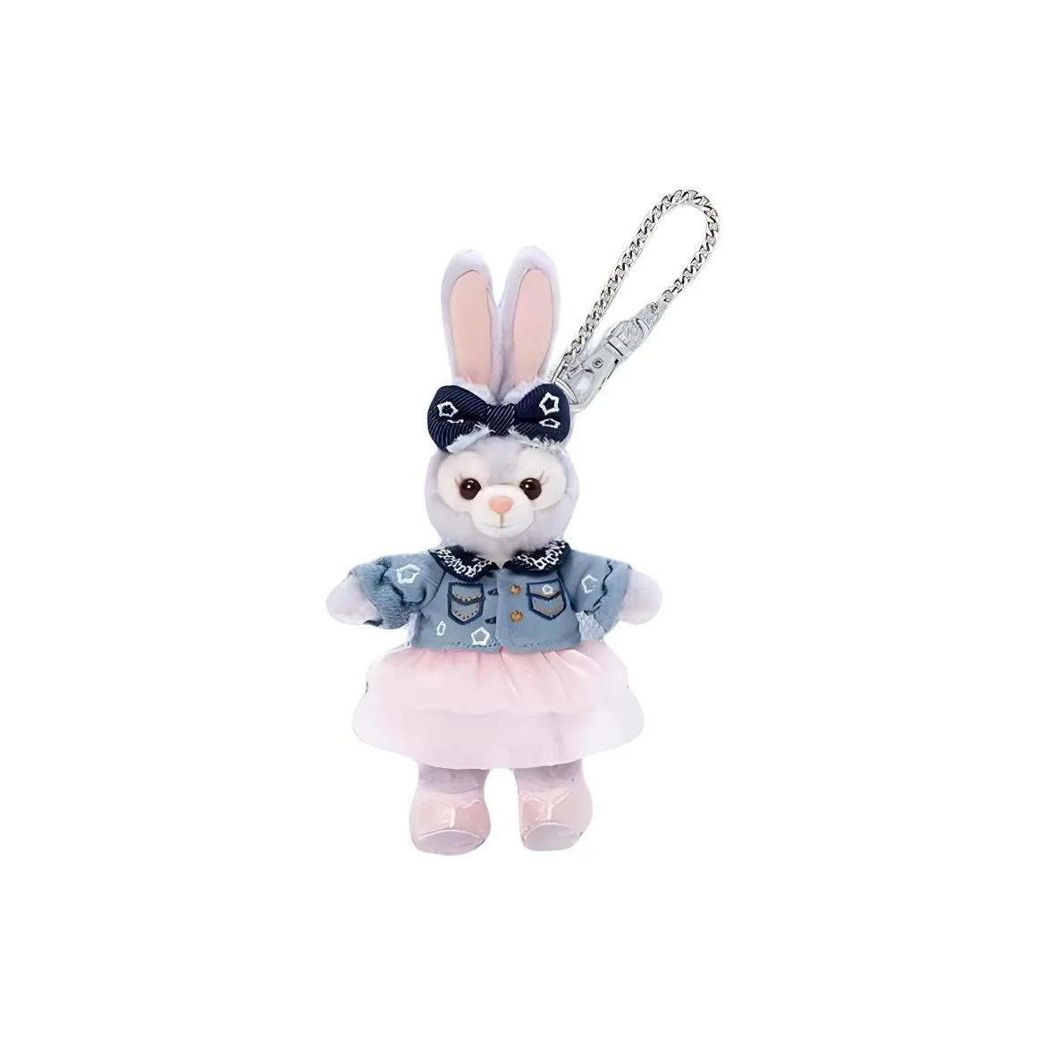 Disney StellaLou Denim Style Key Ring Dolls Plush Charm 14cm 400060395298