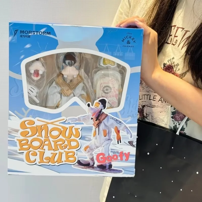 

Disney City Snow Board Club Фигурки из ПВХ - Подвижная совместная модель Статуи Дональда Дака Гуфи Микки Коллекционные игрушки Подарки