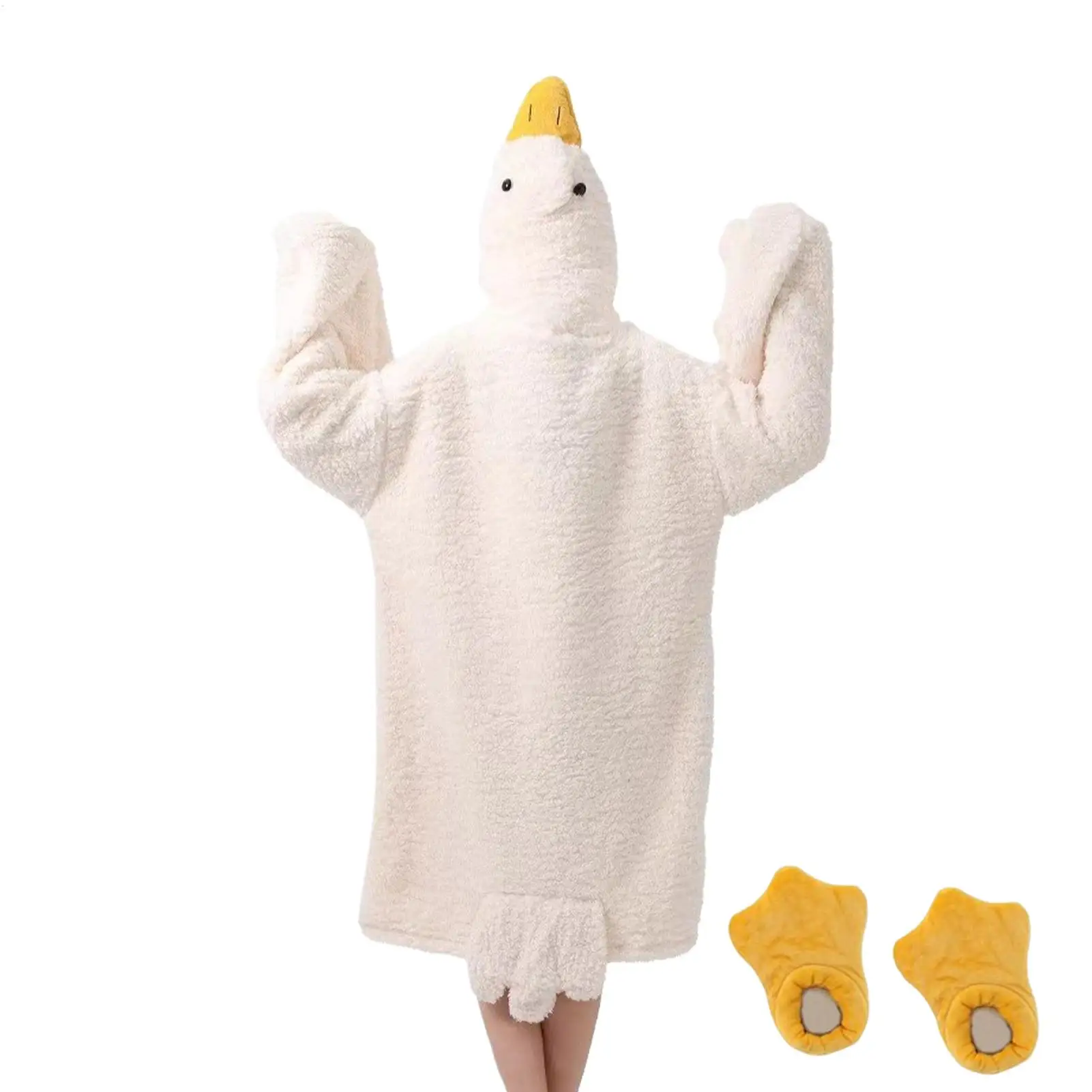 Funny Big Goose Pajamas Big Goose Nightgown Funny Goose Couple Cartoon Sleepwear Cosplay Duck Home Clothes Warm and Comfortable