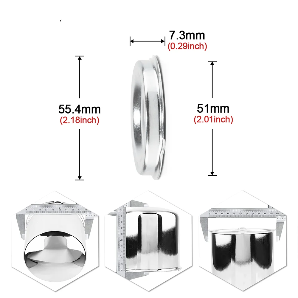 2pcs/4pcs Stainless Push-Thru Center Caps Fit for 2.01