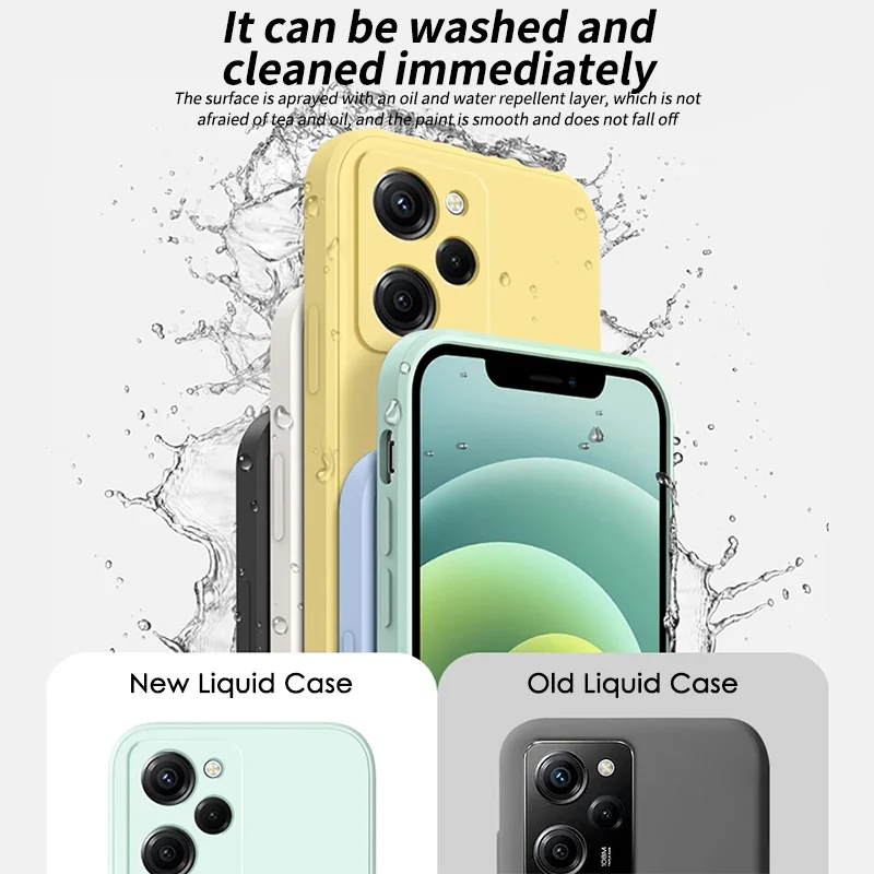 Liquid Silicone Protective Case For Xiaomi POCO F5 X5 X3 M3 M4 X4 Pro NFC F3 F4 GT Soft Phone Back Cover Protection Accessories image 2