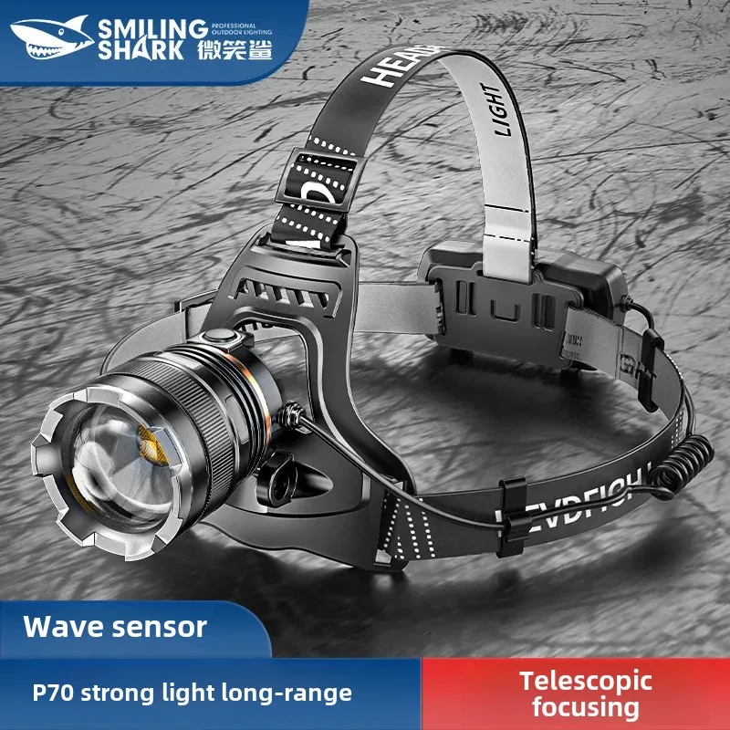 

LED induction headlight multi-light outdoor ultra-bright waterproof rechargeable lighting