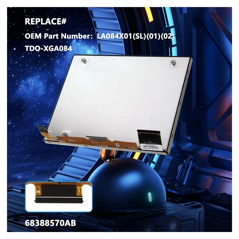 N89R 8,4 Zoll LCD-Monitor Touchscreen, Radiopavigation Ersatz für Jeep Dodge RAM Chrysler 2020–2023 TDO-XGA084 68388570AB