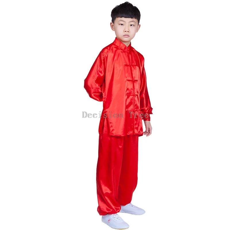 2025 advanced sense solid color wushu performance set teenager stage martial arts competition clothing breathable kungfu uniform