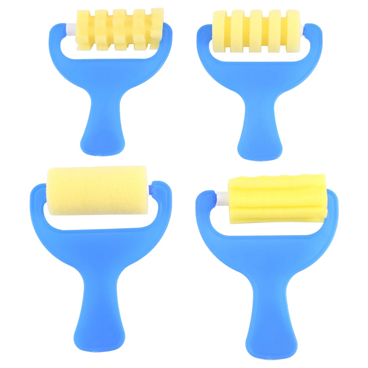 Set of 4pcs Sponge Paint Roller Brush DIY Children Painting Brushes Kid Art Craft Painting Tool