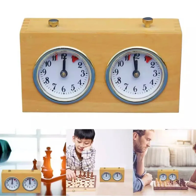 

Professional Digital International Chess Clock, Wooden Count Up Down Chess Timer, Portable Chess Timer